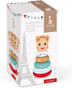 Sophie La Girafe 6 pc Wooden Stackable Roly-Poly