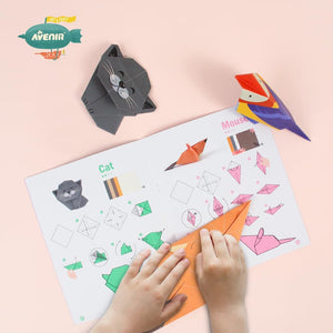 Watercolour Painting & Origami-Dinosaur