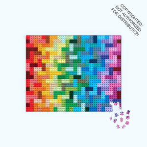 Lego Rainbow Bricks Puzzle: 1000-piece