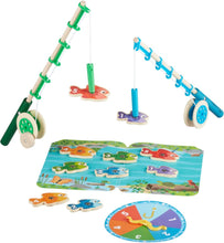 Load image into Gallery viewer, Catch &amp; Count Wooden Fishing Game
