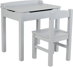 Child’s Lift-Top Desk & Chair Gray