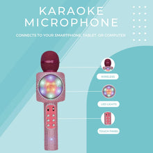 Load image into Gallery viewer, Bluetooth Karaoke Microphone and Speaker All-in-One (Pink Bling)
