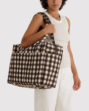 Load image into Gallery viewer, Baggu Cloud Carry-On (Blurred Gingham Brown)
