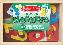 Load image into Gallery viewer, 37 Wooden Number Magnets in a Box
