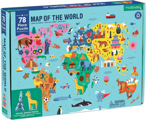 Map of The World – 78 Piece Geography Puzzle