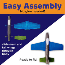 Load image into Gallery viewer, Stunt Squadron Foam Fliers: Makes 3 Airplane Toys
