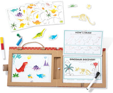 Load image into Gallery viewer, Play, Draw, Create Reusable Drawing &amp; Magnet Kit – Dinosaurs
