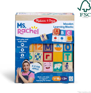 Ms. Rachel - Letter, Number, and Game Wooden Learning Blocks