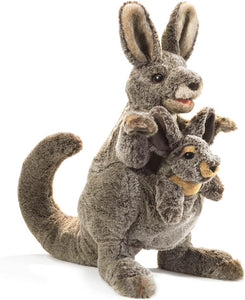 Kangaroo with Joey Hand Puppet