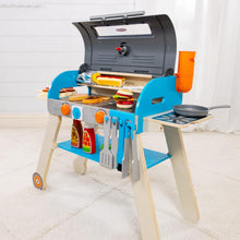 Load image into Gallery viewer, Wooden Deluxe Barbecue Grill and Pizza Oven
