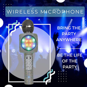 Bluetooth Karaoke Microphone Bling Edition