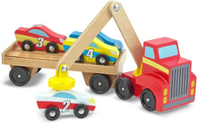 Load image into Gallery viewer, Magnetic Car Loader Wooden Toy
