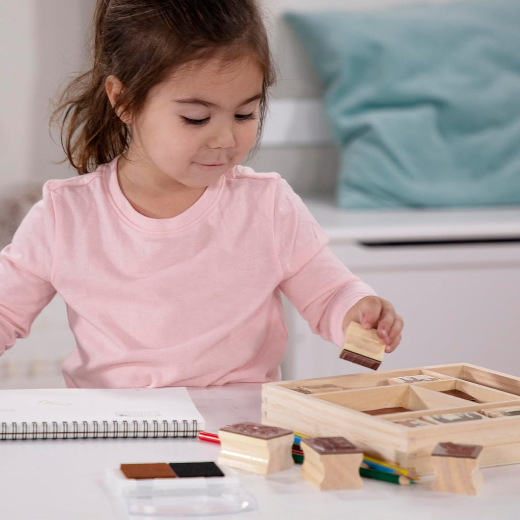 Wooden Stamp Activity Set: Horse Stable