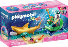 Load image into Gallery viewer, Playmobil Mermaid King of The Sea with Shark Carriage
