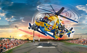 Playmobil Air Stunt Show Helicopter with Film Crew