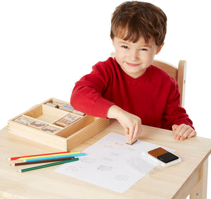 Wooden Stamp Activity Set: Horse Stable