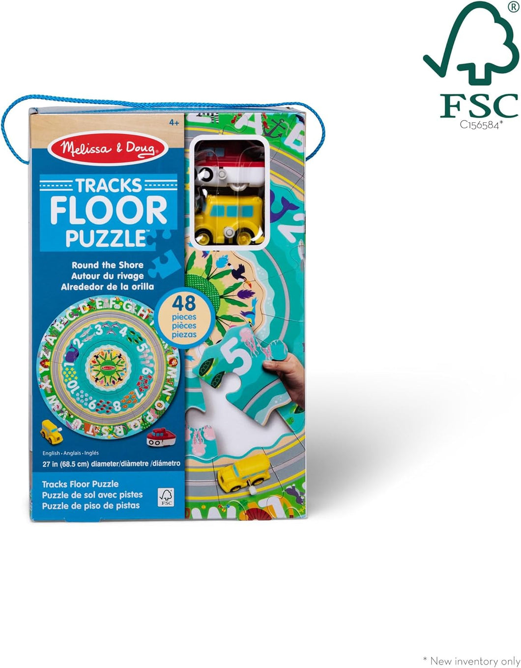Round the Shore Tracks Cardboard Jigsaw Floor Puzzle