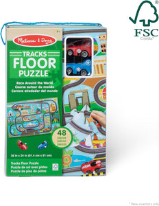 Floor Puzzle and Wind-Up Vehicles – 48 Pieces