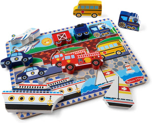 Vehicles Wooden Chunky Puzzle