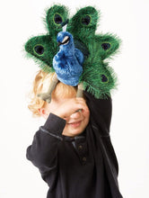 Load image into Gallery viewer, Small Peacock Hand Puppet
