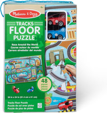 Load image into Gallery viewer, Floor Puzzle and Wind-Up Vehicles – 48 Pieces
