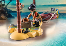 Load image into Gallery viewer, Playmobil Pirates Promo Pack Pirate Treasure Island with Rowboat
