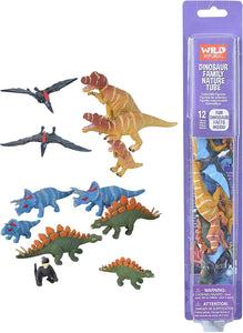 Dinosaur Family Figurines Tube