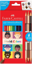 Load image into Gallery viewer, World Colors Ecopencils - 15 Colored Pencils
