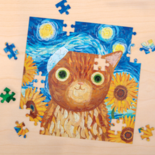 Load image into Gallery viewer, Vincat Van Gogh Artsy Cat Puzzle
