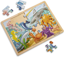 Load image into Gallery viewer, Under the Sea Ocean Animals Wooden Jigsaw Puzzle
