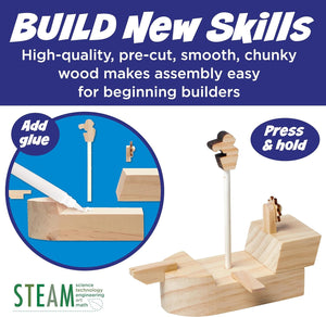 Buildeez! Easy Wooden Model Set: Pirate Ship