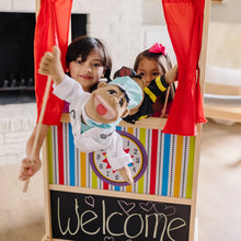 Load image into Gallery viewer, Wooden Deluxe Puppet Theater
