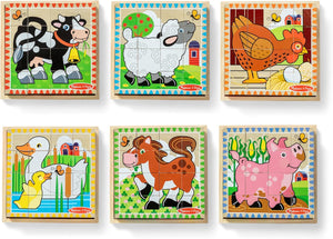 Farm Wooden Cube Puzzle