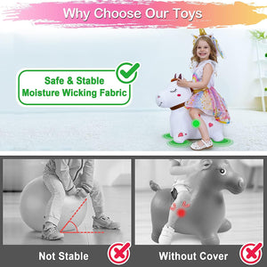 Bouncy Pals White Hopping Horse