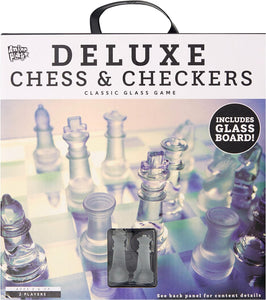 Glass Chess and Checkers Set