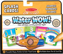 Load image into Gallery viewer, Water Wow!  Shapes, Numbers, Colors Splash Cards
