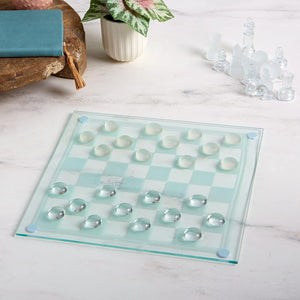 Glass Chess and Checkers Set