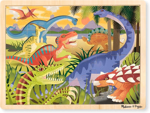 Dinosaurs Wooden Jigsaw Puzzle With Storage Tray (24 pcs)