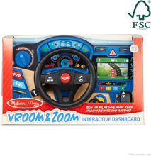 Load image into Gallery viewer, Vroom &amp; Zoom Interactive Wooden Dashboard Steering Wheel

