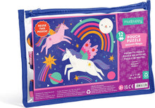 Load image into Gallery viewer, Unicorn Magic – 12 Piece Puzzle with Reusable Zipper Pouch
