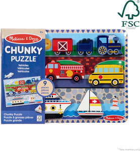 Vehicles Wooden Chunky Puzzle