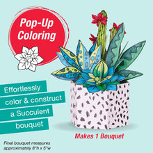 Load image into Gallery viewer, Pop Up Coloring Bouquet: Succulent
