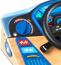 Load image into Gallery viewer, Vroom &amp; Zoom Interactive Wooden Dashboard Steering Wheel
