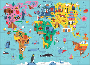 Map of The World – 78 Piece Geography Puzzle