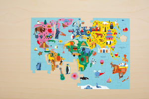 Map of The World – 78 Piece Geography Puzzle