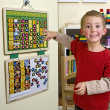 Load image into Gallery viewer, Deluxe Wooden Magnetic Responsibility Chart With 90 Magnets
