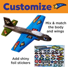 Load image into Gallery viewer, Stunt Squadron Foam Fliers: Makes 3 Airplane Toys
