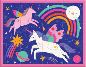 Unicorn Magic – 12 Piece Puzzle with Reusable Zipper Pouch