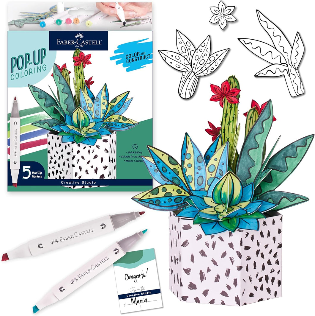 Pop Up Coloring Bouquet: Succulent