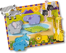 Load image into Gallery viewer, Safari Wooden Chunky Puzzle
